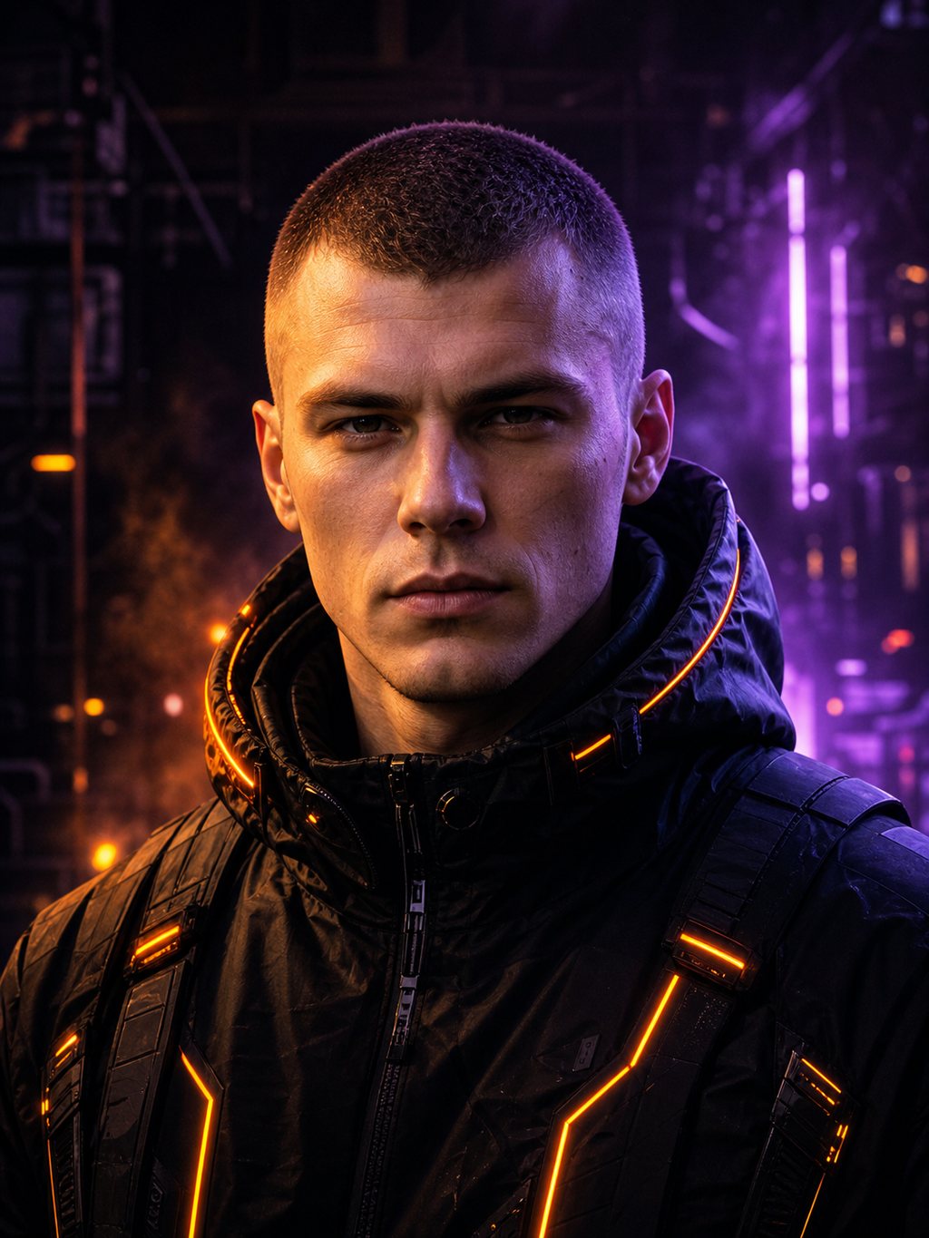 Игровой аватар в неоновом стиле