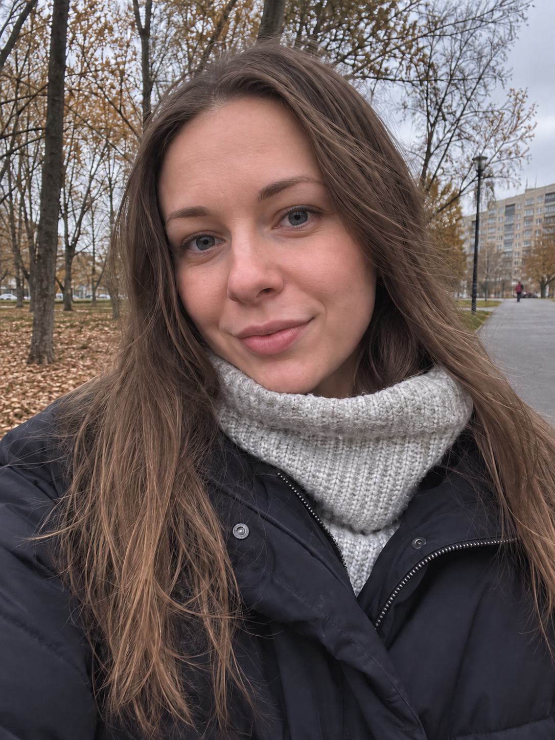 После — тот же портрет с естественными цветами