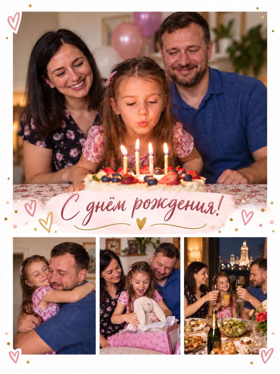 Шаг 4 — подпись и сдержанный декор по краям