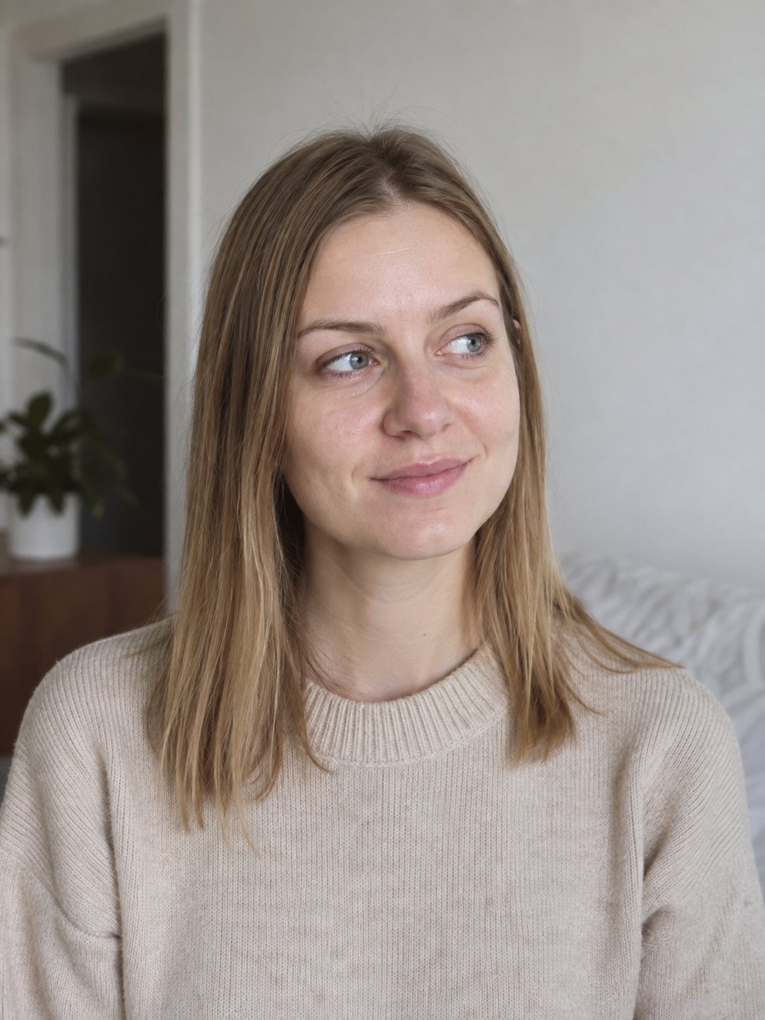 До — гладкие прямые волосы средней длины