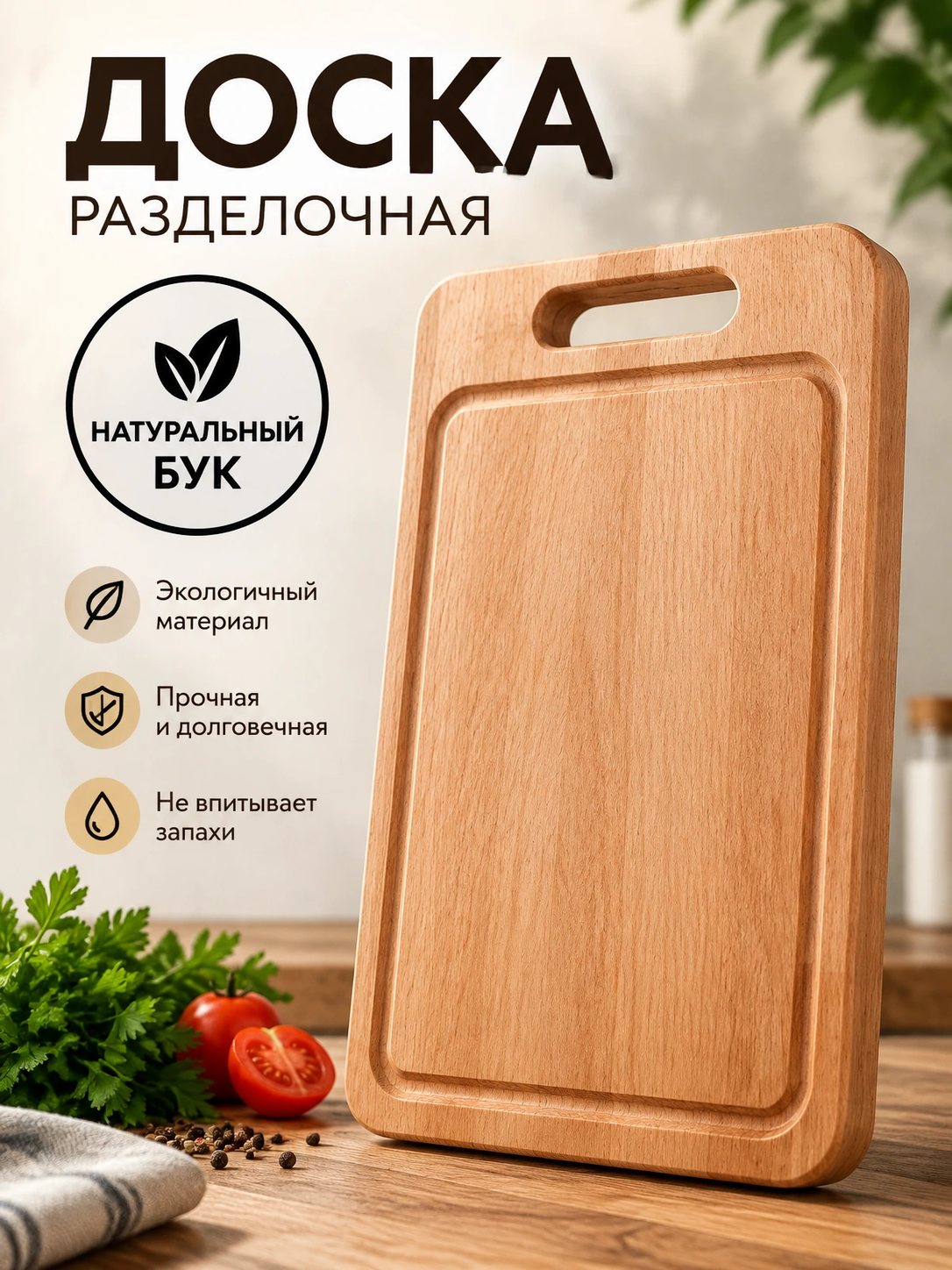 Слайд галереи: разделочная доска из бука