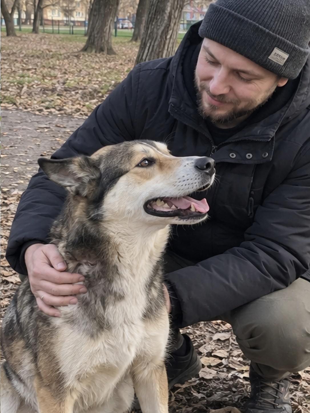 Фото для анкеты: человек с собакой или кошкой, тёплый естественный кадр